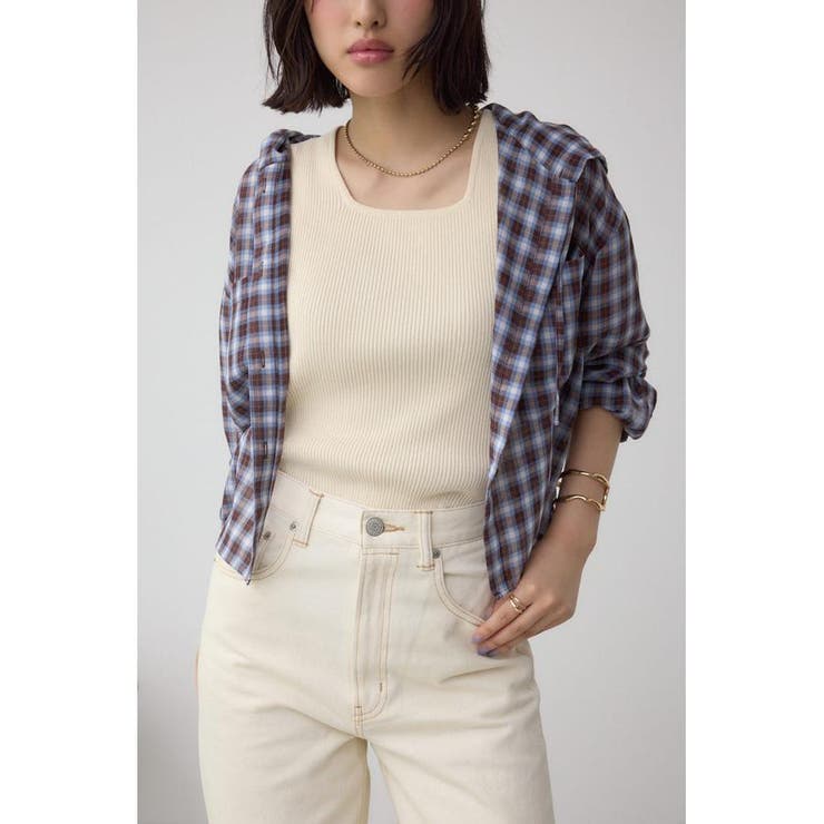 シアーチェックフードシャツ | AZUL BY MOUSSY | 詳細画像16 