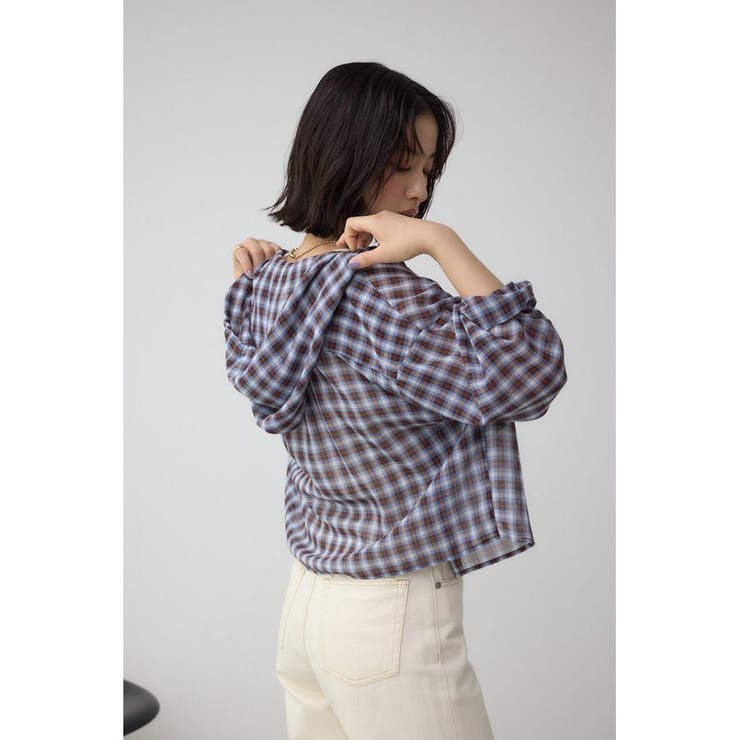 シアーチェックフードシャツ | AZUL BY MOUSSY | 詳細画像18 