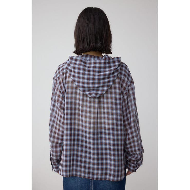 シアーチェックフードシャツ | AZUL BY MOUSSY | 詳細画像30 