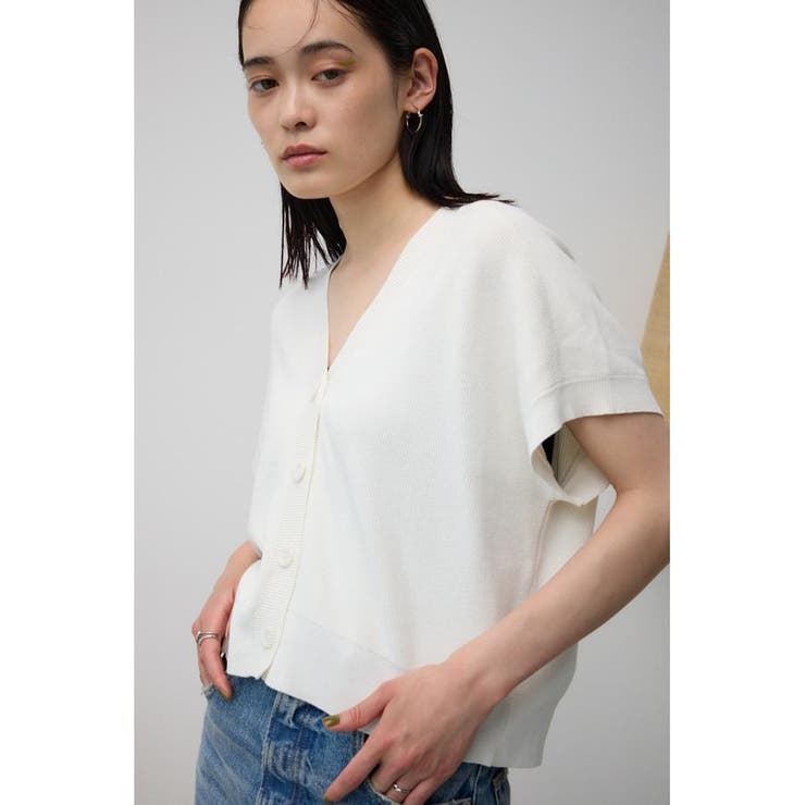 半袖ニットカーディガン | AZUL BY MOUSSY | 詳細画像2 