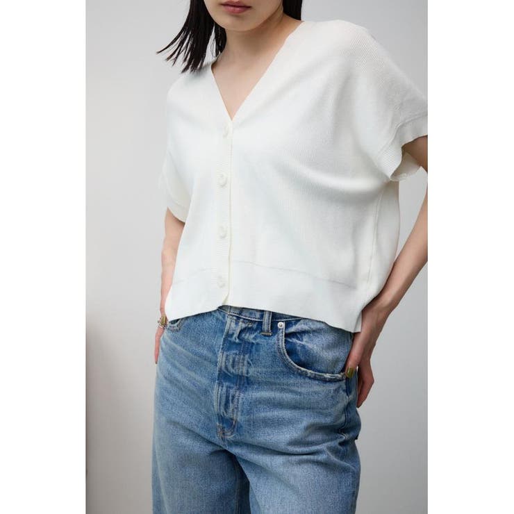 IVOY3 | 半袖ニットカーディガン | AZUL BY MOUSSY