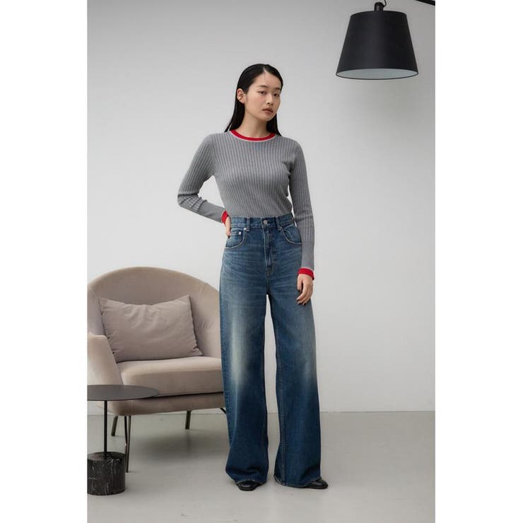 AZUL DENIM ハイウエストルーズフィットデニム[品番：AZLW0022715]｜AZUL BY MOUSSY（アズール バイマウジー）のレディースファッション通販｜SHOPLIST（ショップリスト）