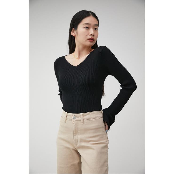 2WAY SLEEVE BUTTON RIB KNIT[品番：AZLW0020594]｜AZUL BY