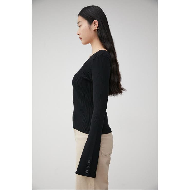 2WAY SLEEVE BUTTON RIB KNIT | AZUL BY MOUSSY | 詳細画像18 