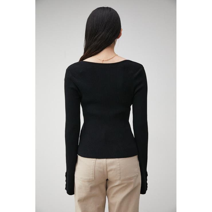 2WAY SLEEVE BUTTON RIB KNIT[品番：AZLW0020594]｜AZUL BY