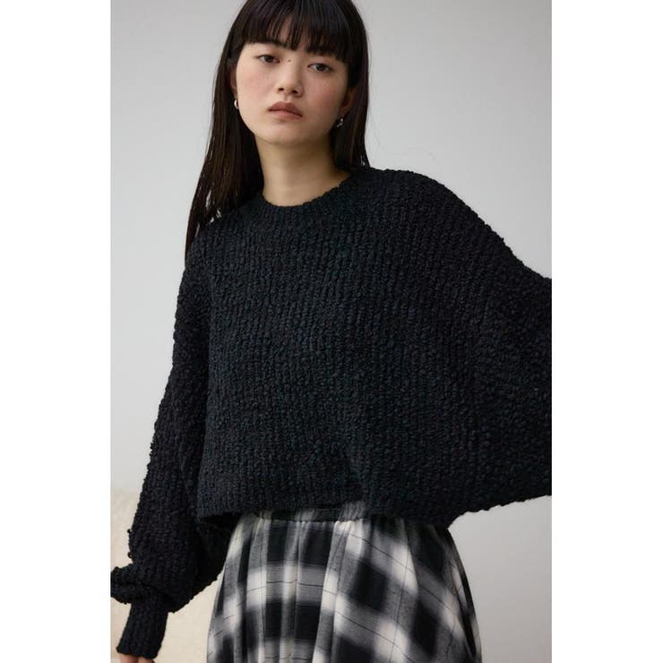 ブークレクロップドニット | AZUL BY MOUSSY | 詳細画像12 