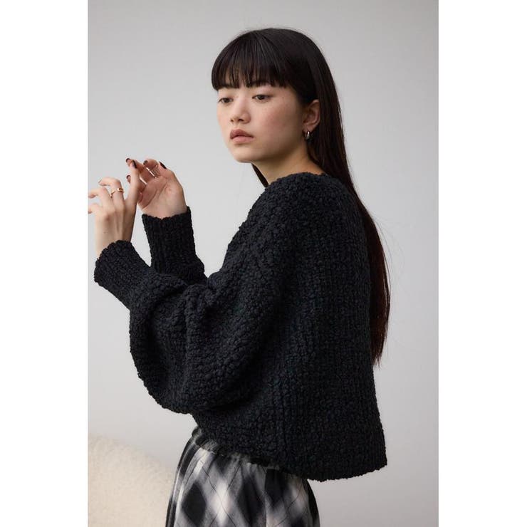 ブークレクロップドニット | AZUL BY MOUSSY | 詳細画像13 