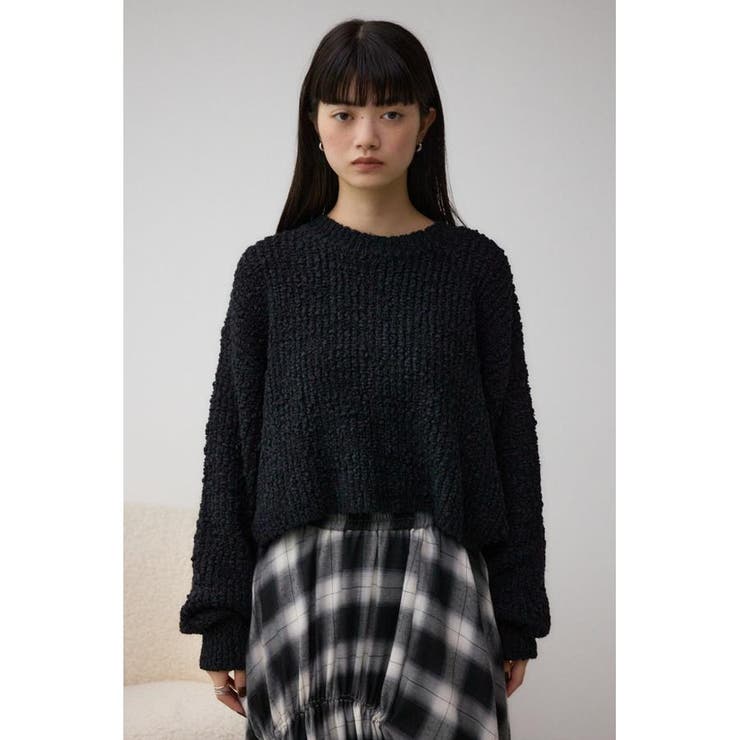 ブークレクロップドニット | AZUL BY MOUSSY | 詳細画像15 