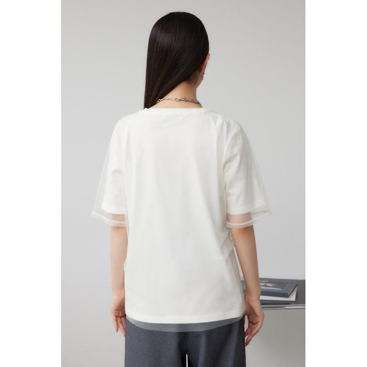 チュールレイヤードドロストトップス | AZUL BY MOUSSY | 詳細画像6 