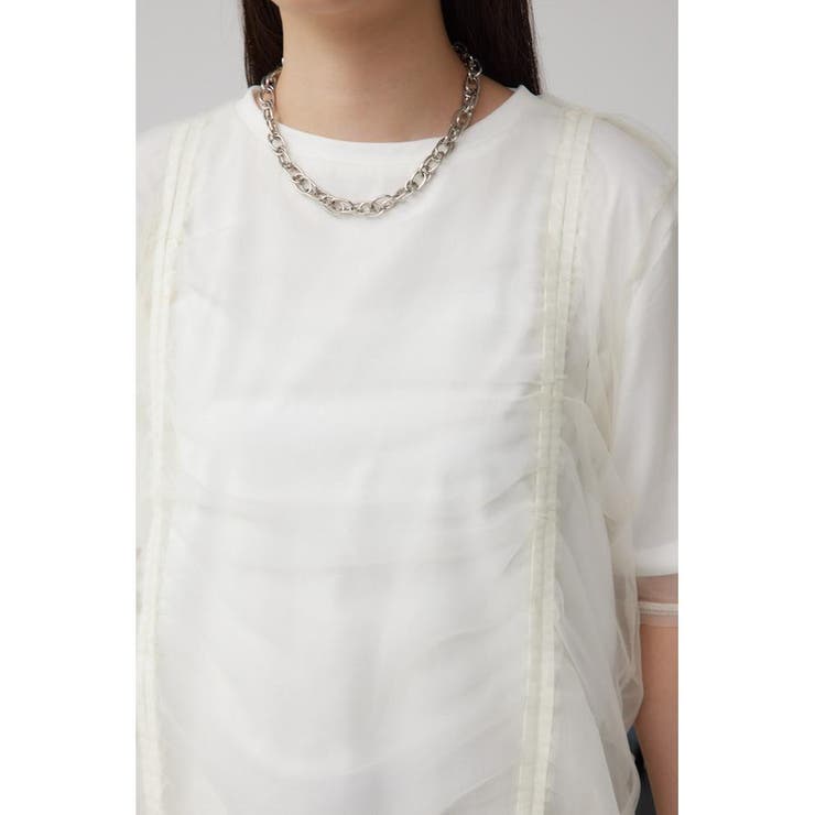 チュールレイヤードドロストトップス | AZUL BY MOUSSY | 詳細画像7 