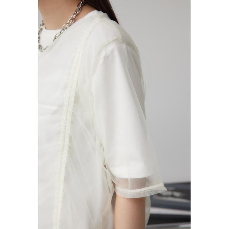 チュールレイヤードドロストトップス | AZUL BY MOUSSY | 詳細画像8 