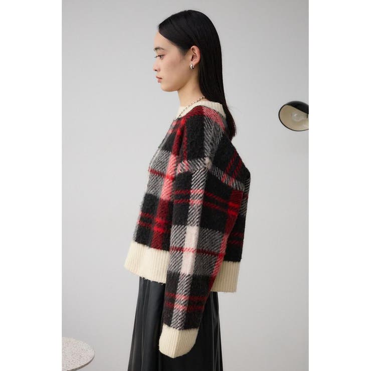 ビッグチェックニット[品番：AZLW0022925]｜AZUL BY MOUSSY（アズール