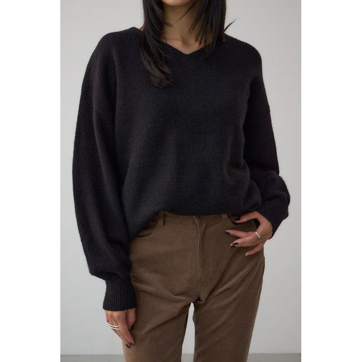 BLK | Vネックアソートカラーニットプルオーバー | AZUL BY MOUSSY