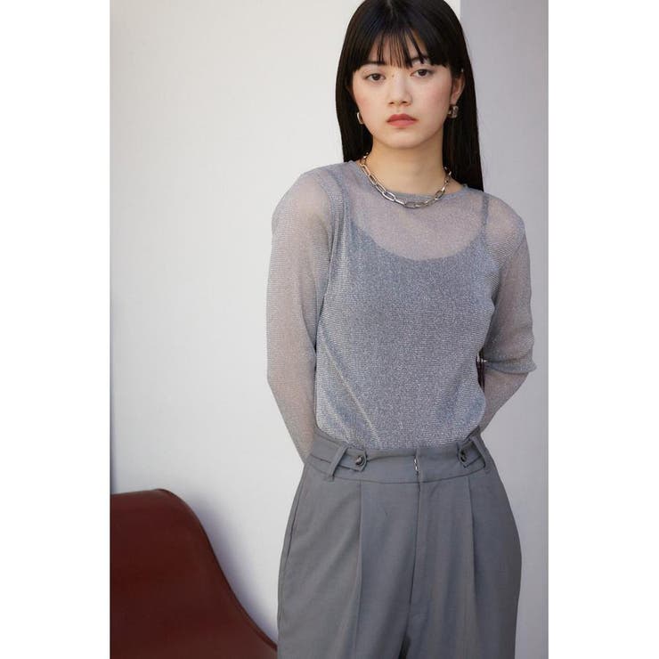 シアーラメ長袖トップス | AZUL BY MOUSSY | 詳細画像12 