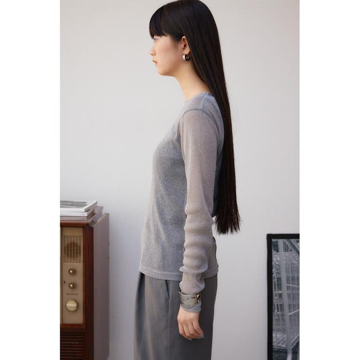 シアーラメ長袖トップス | AZUL BY MOUSSY | 詳細画像15 