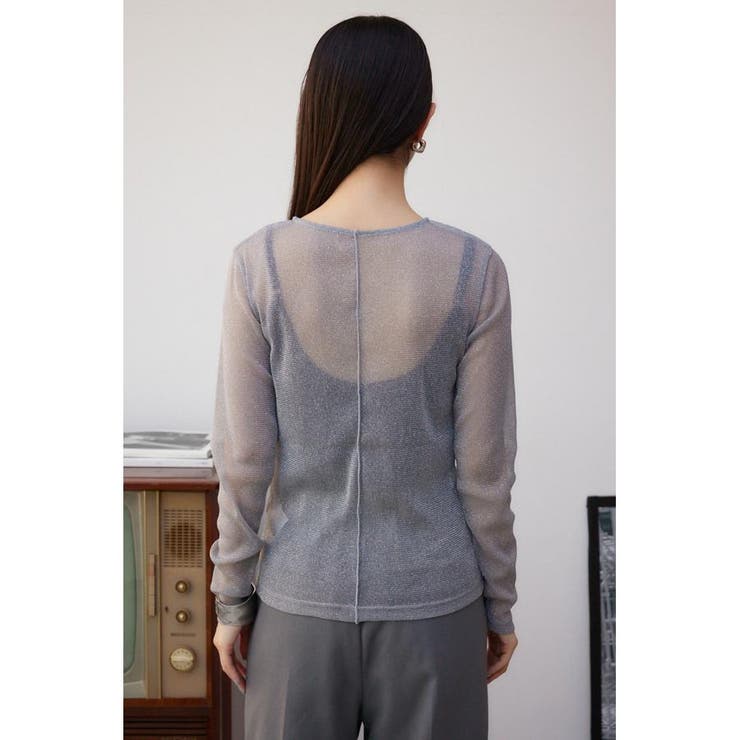 シアーラメ長袖トップス | AZUL BY MOUSSY | 詳細画像16 