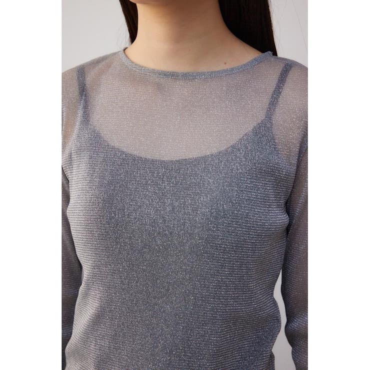 シアーラメ長袖トップス | AZUL BY MOUSSY | 詳細画像17 