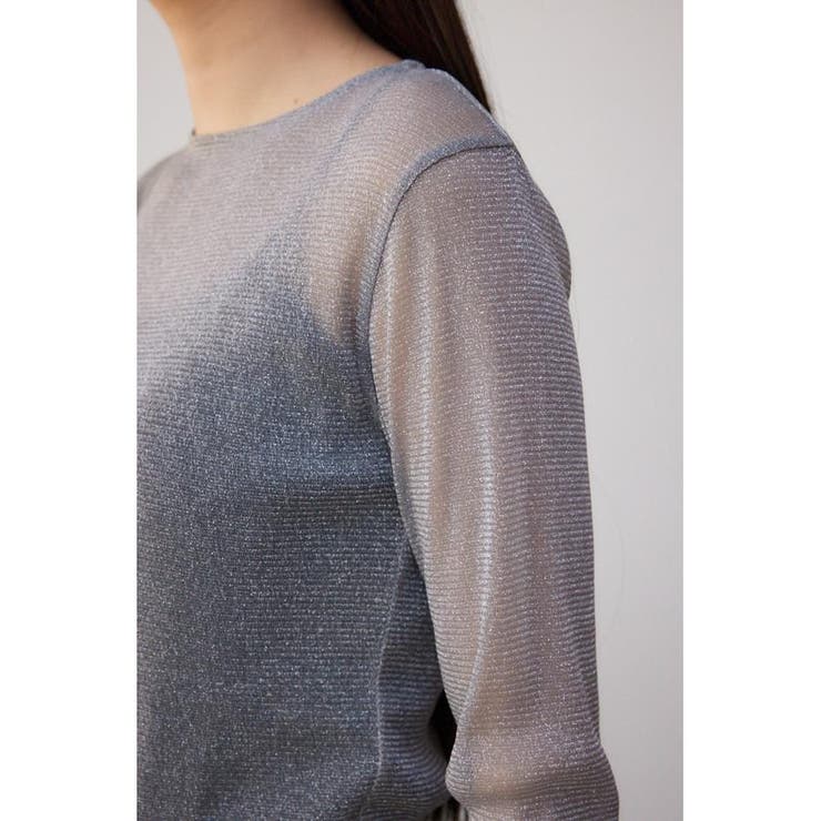 シアーラメ長袖トップス | AZUL BY MOUSSY | 詳細画像18 