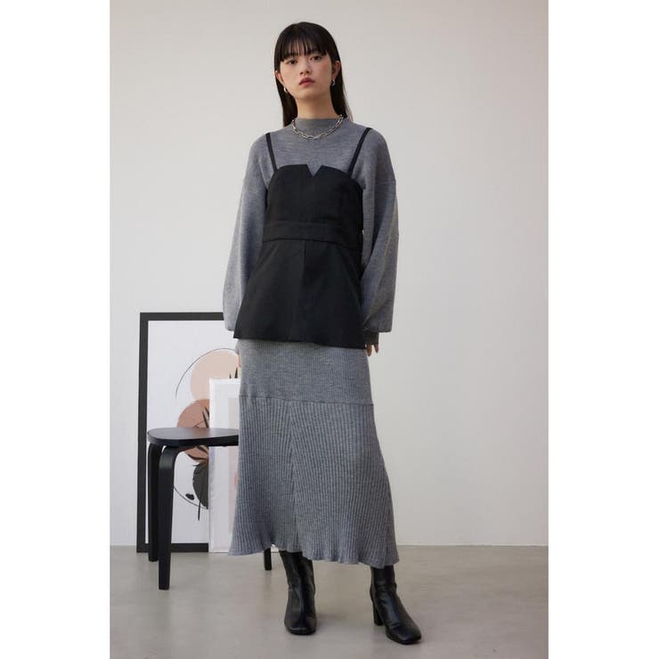 ビスチェセットニットワンピース[品番：AZLW0021552]｜AZUL BY MOUSSY