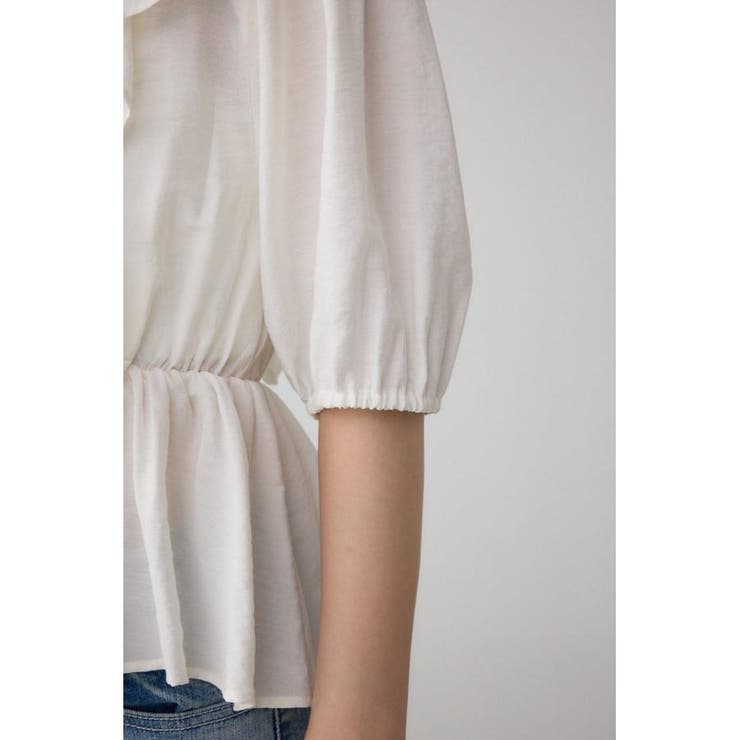 moussy ショルダーフリルブラウス　ホワイト MOUSSY SHOULDER フリルブラウス BLK -ファッション通販 FASHION