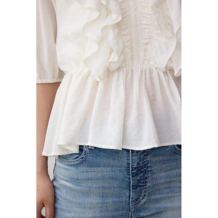 ラッフルショルダーブラウス | AZUL BY MOUSSY | 詳細画像12 