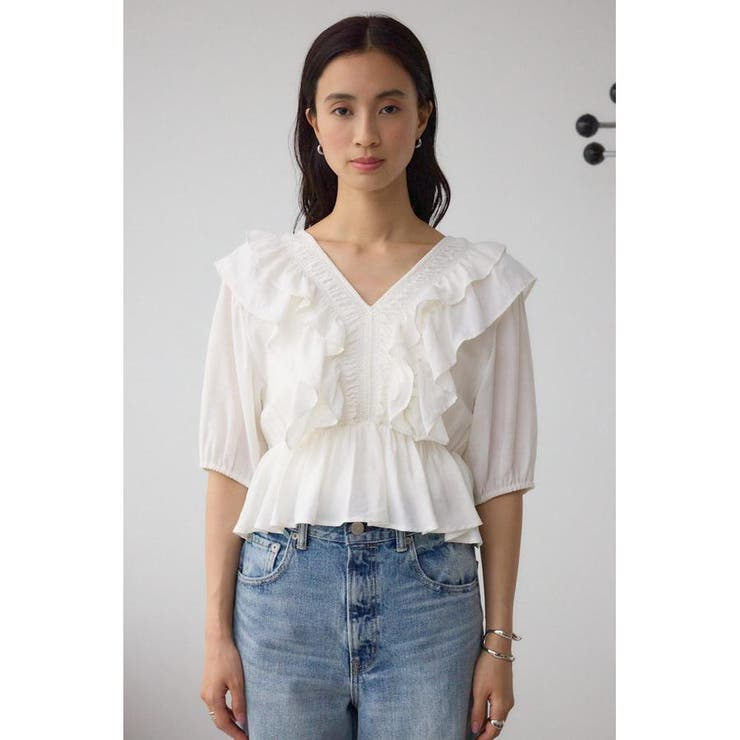 ラッフルショルダーブラウス | AZUL BY MOUSSY | 詳細画像13 