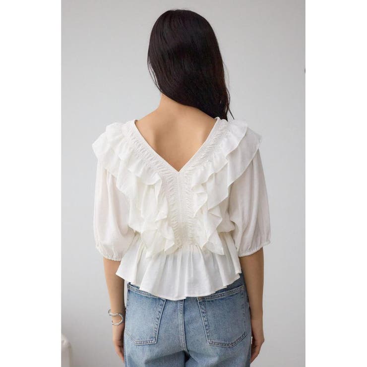 ラッフルショルダーブラウス | AZUL BY MOUSSY | 詳細画像14 