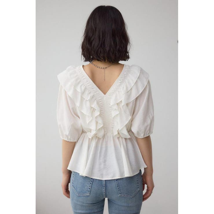 ラッフルショルダーブラウス | AZUL BY MOUSSY | 詳細画像7 