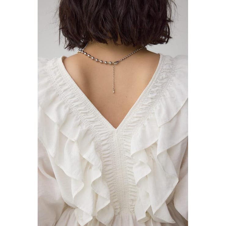 ラッフルショルダーブラウス | AZUL BY MOUSSY | 詳細画像9 