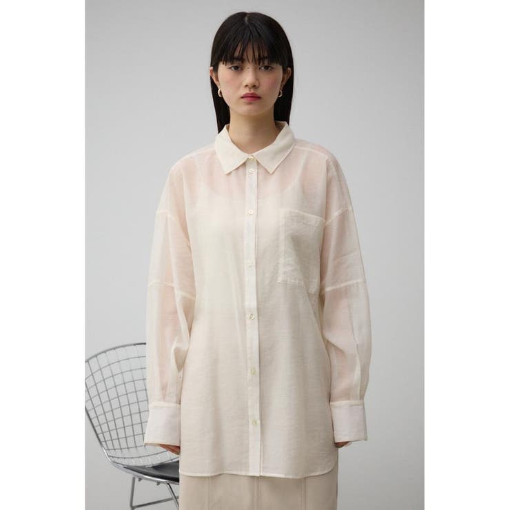 バックスリットシアーオーバーシャツ[品番：AZLW0021902]｜AZUL