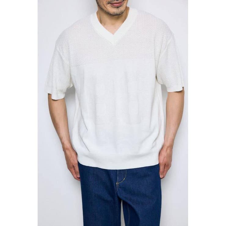O/WHT1 | ナンバリングニットトップス | AZUL BY MOUSSY
