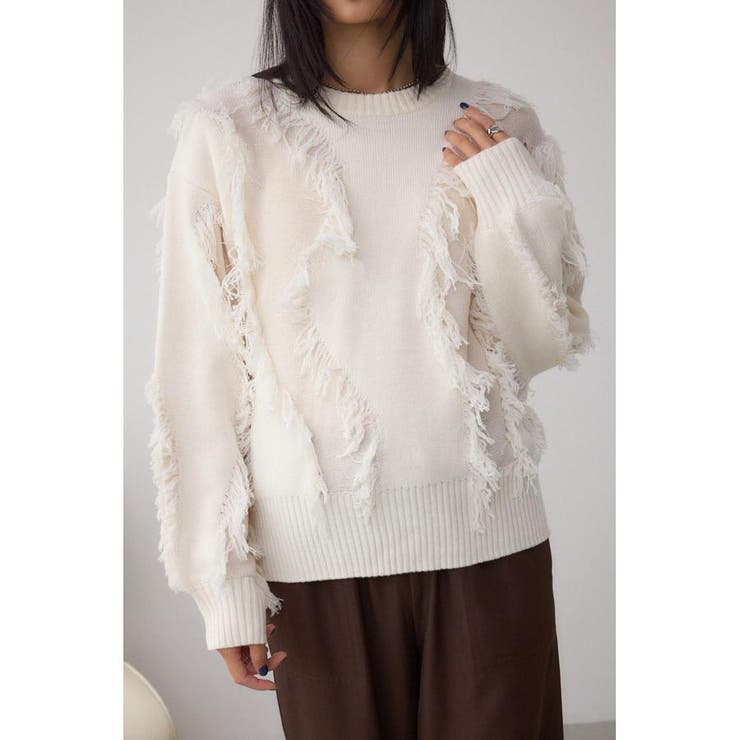 IVOY3 | フリンジデザインニットトップス | AZUL BY MOUSSY