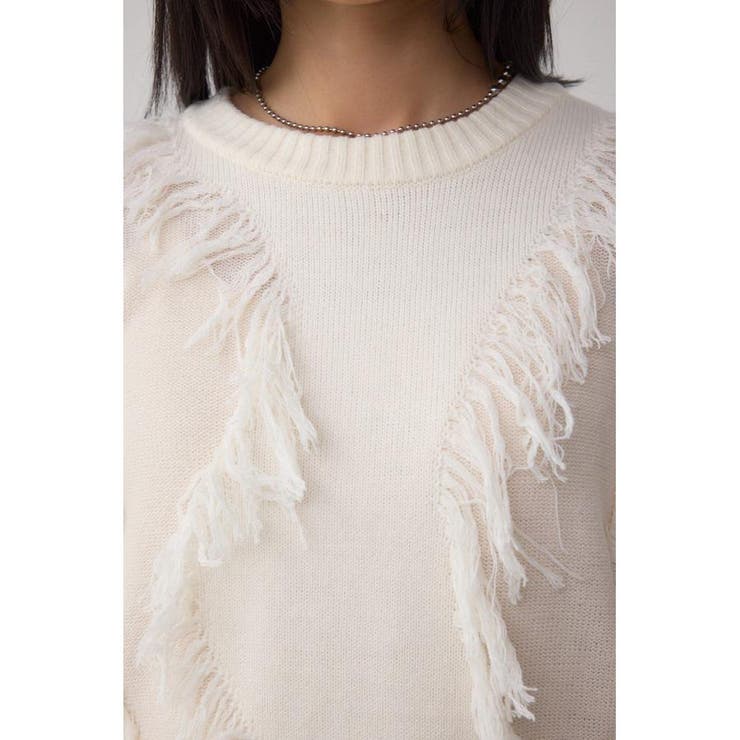 フリンジデザインニットトップス | AZUL BY MOUSSY | 詳細画像8 