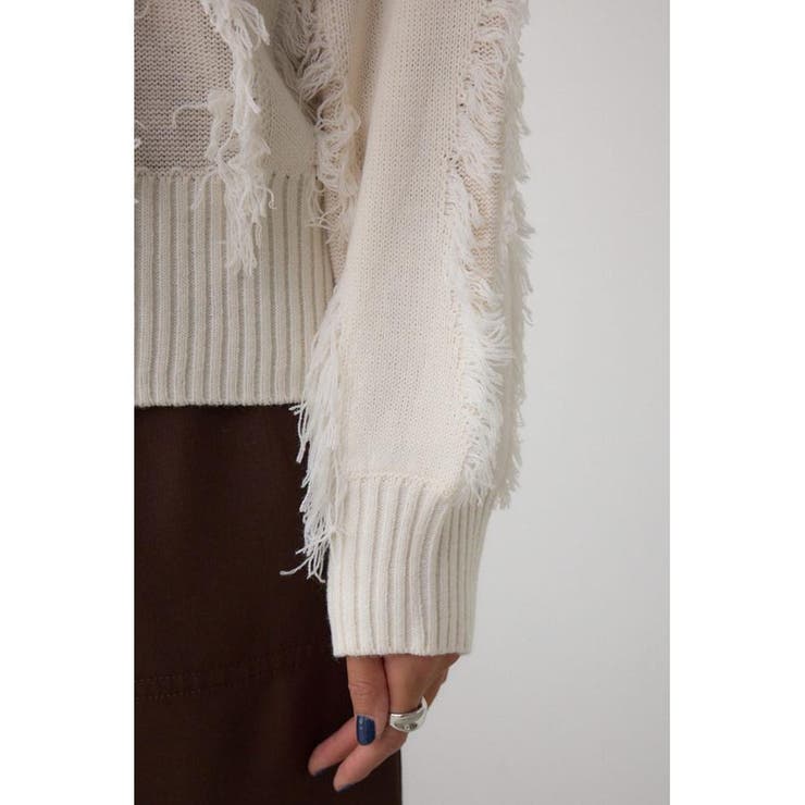 フリンジデザインニットトップス | AZUL BY MOUSSY | 詳細画像10 