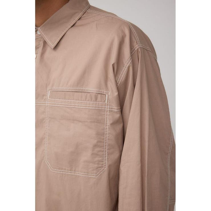 配色ステッチ長袖シャツ | AZUL BY MOUSSY | 詳細画像21 