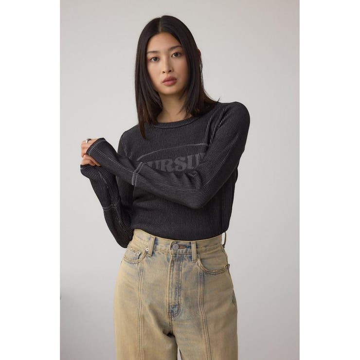 ジャガードロゴリブトップス | AZUL BY MOUSSY | 詳細画像3 