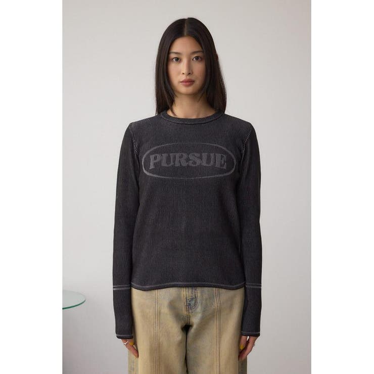 ジャガードロゴリブトップス | AZUL BY MOUSSY | 詳細画像5 