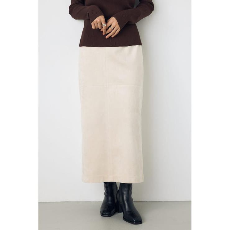 IVOY3 | フェイクレザー/スエードパネル切替タイトスカート | AZUL BY MOUSSY