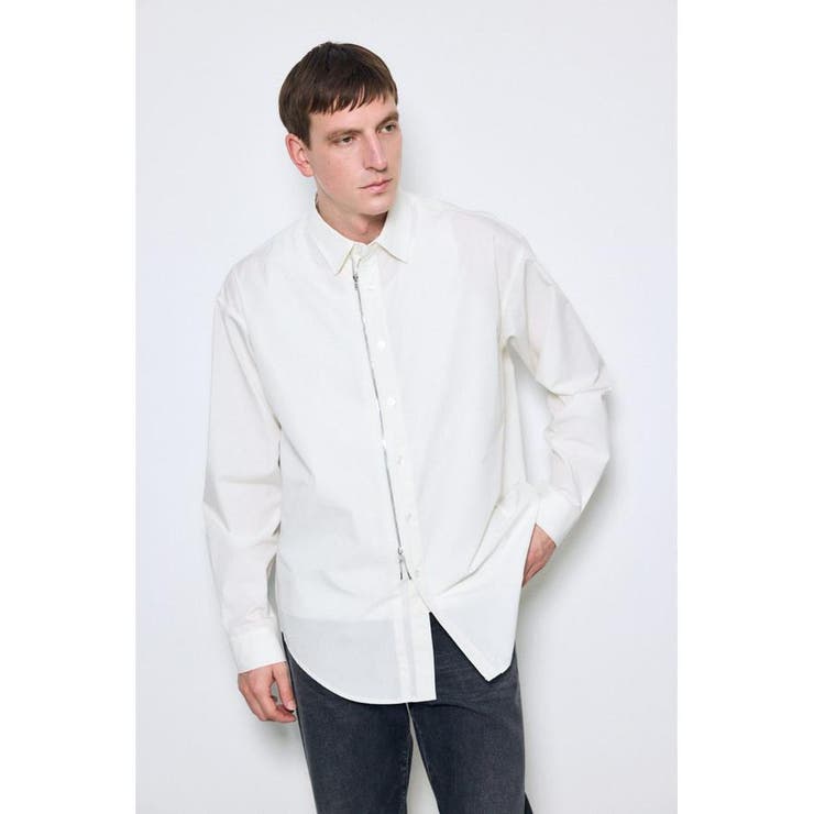 ジップアップ長袖シャツ | AZUL BY MOUSSY | 詳細画像3 