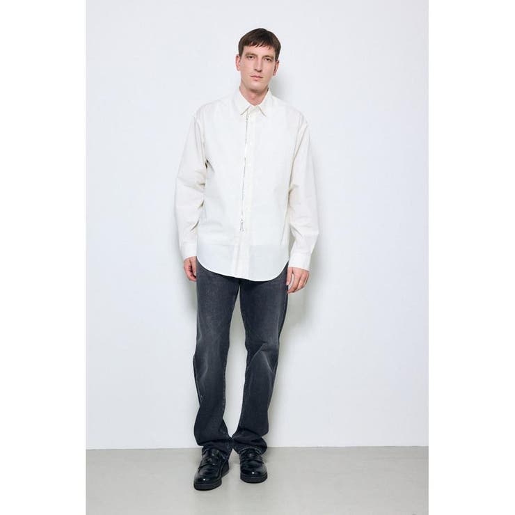 ジップアップ長袖シャツ | AZUL BY MOUSSY | 詳細画像4 