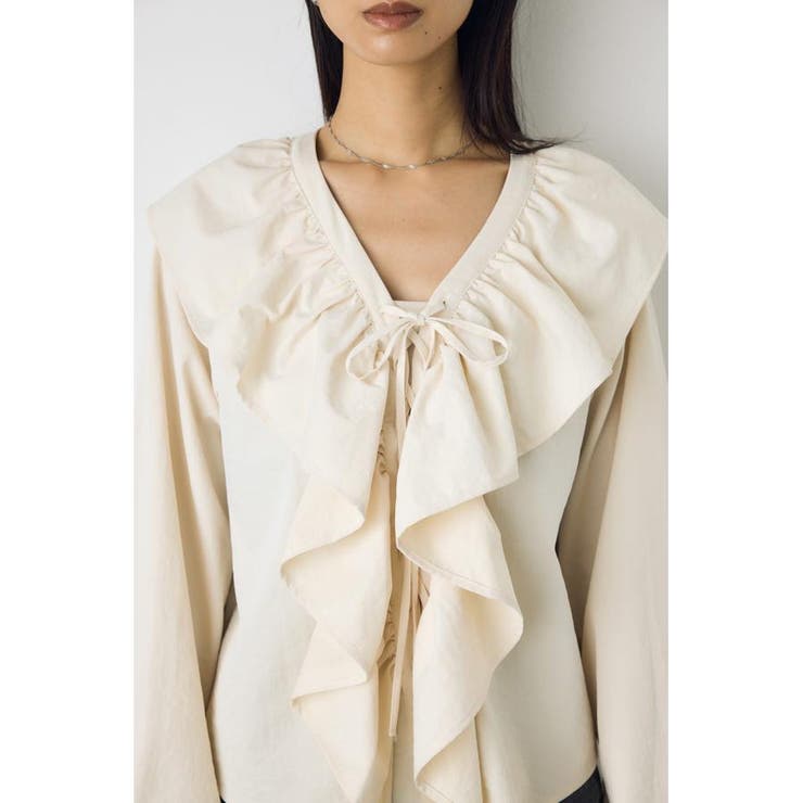 レースアップラッフルブラウス | AZUL BY MOUSSY | 詳細画像5 