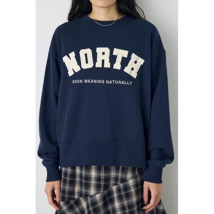 カレッジワッペンロゴ裏毛トップス | AZUL BY MOUSSY | 詳細画像1 