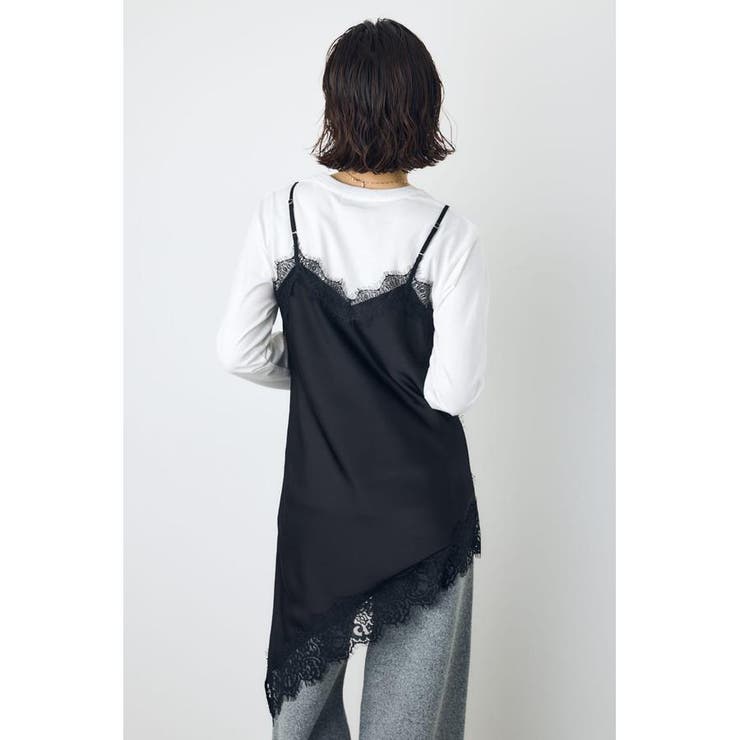 レースサテンアシメキャミソール | AZUL BY MOUSSY | 詳細画像38 