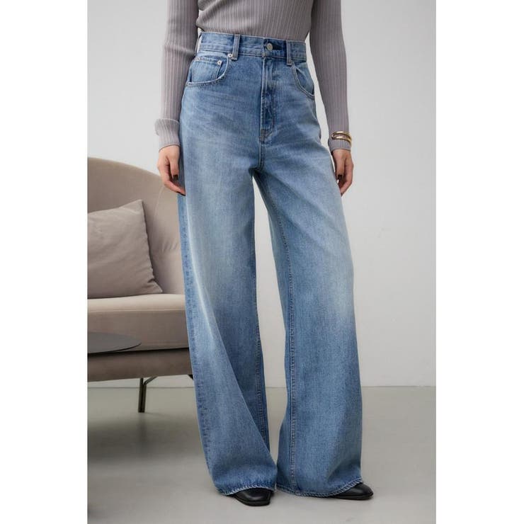 AZUL DENIM ハイウエストルーズフィットデニム[品番：AZLW0022715]｜AZUL BY MOUSSY（アズール バイマウジー）のレディースファッション通販｜SHOPLIST（ショップリスト）