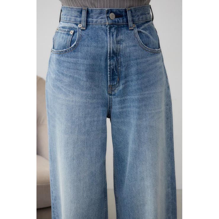 AZUL DENIM ハイウエストルーズフィットデニム