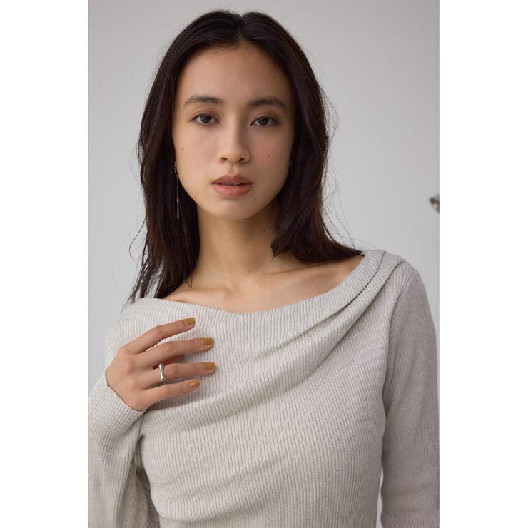ドレープ長袖ニットトップス | AZUL BY MOUSSY | 詳細画像21 