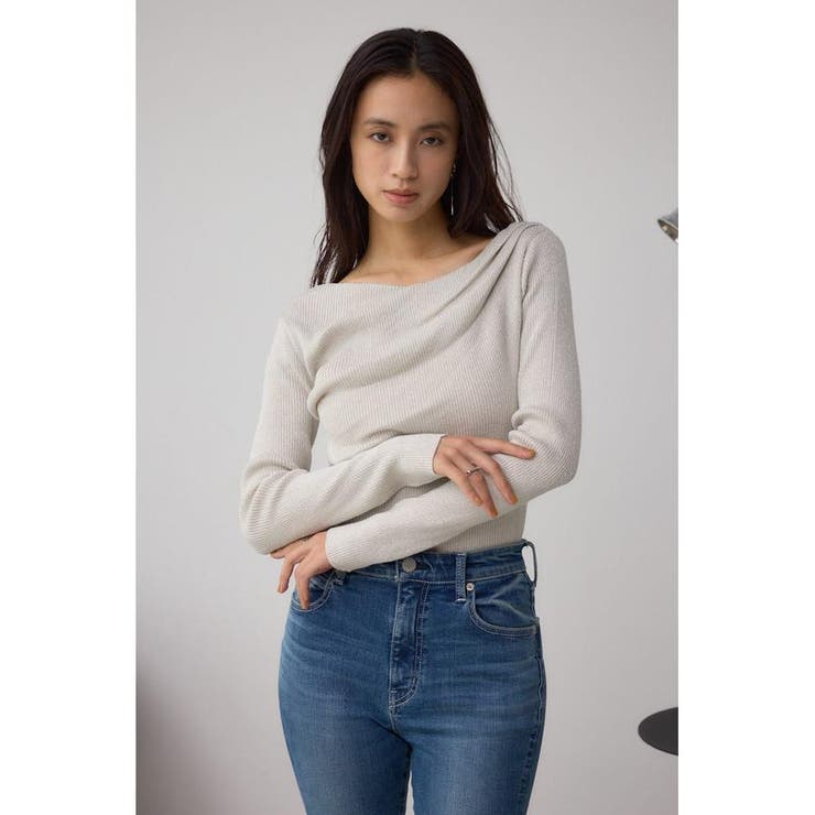 ドレープ長袖ニットトップス | AZUL BY MOUSSY | 詳細画像22 
