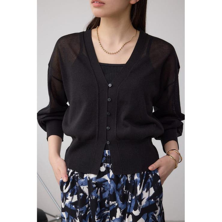 BLK | シアードルマンニットカーディガン | AZUL BY MOUSSY