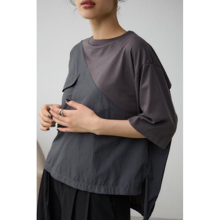 GRY | バイアスドッキングプルオーバー | AZUL BY MOUSSY