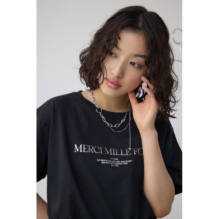 メタリックプリントTシャツ | AZUL BY MOUSSY | 詳細画像10 